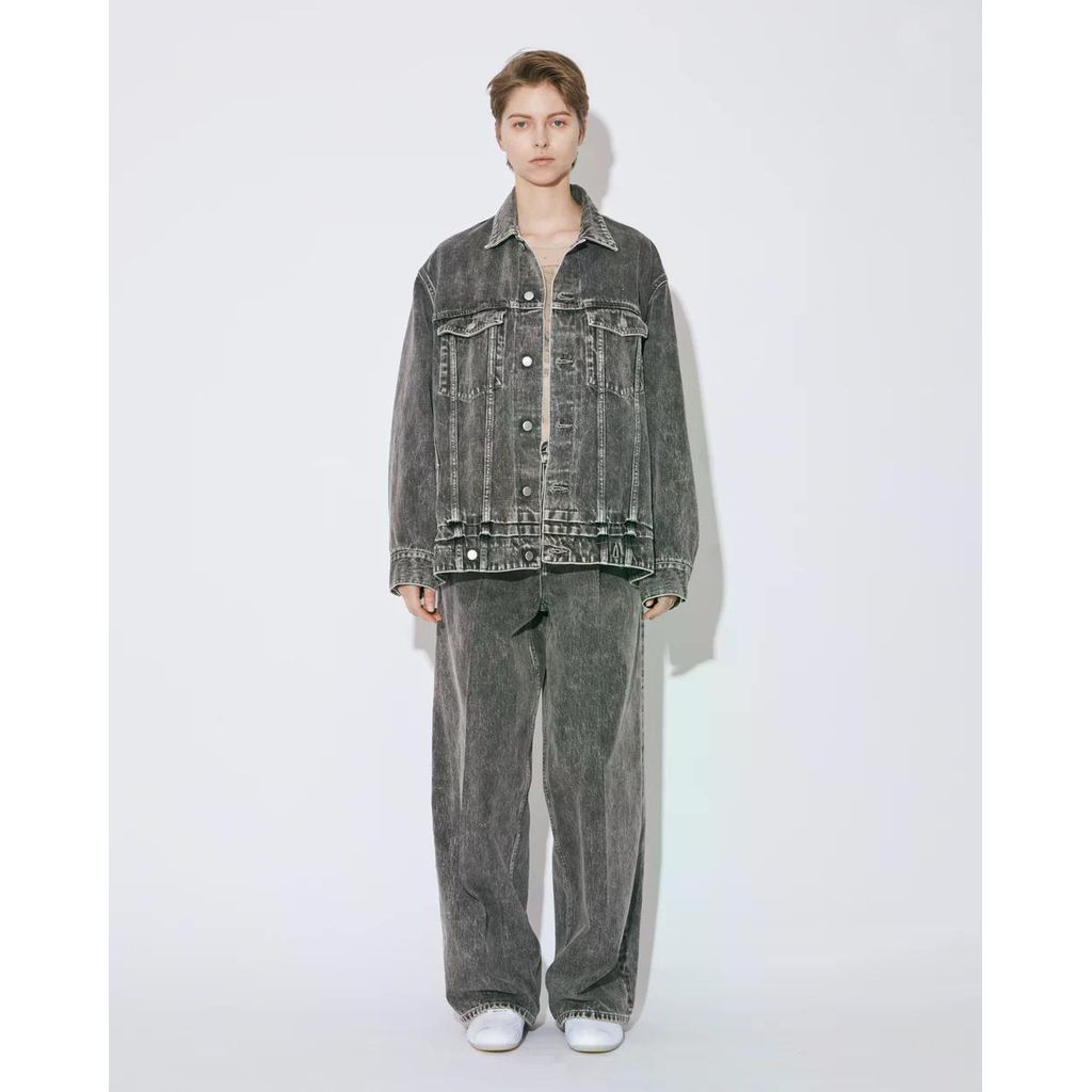 beautiful people double-end selvedge denim blouson blk bleach