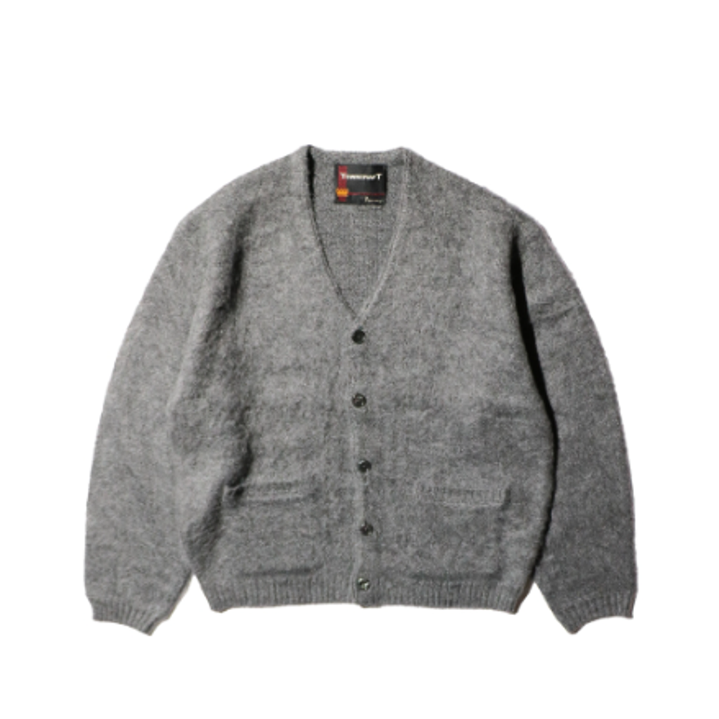 TOWNCRAFT  solid shaggy v cardigan