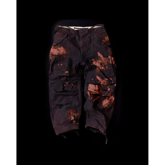 ANACHRONORM AN337 M-51 DAMAGED FIELD CARGO PANTS BLACK
