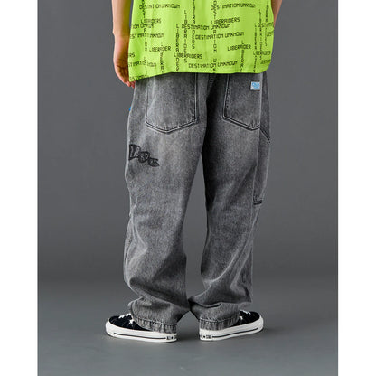 Liberaiders  DAMAGED DENIM SARROUEL PANTS