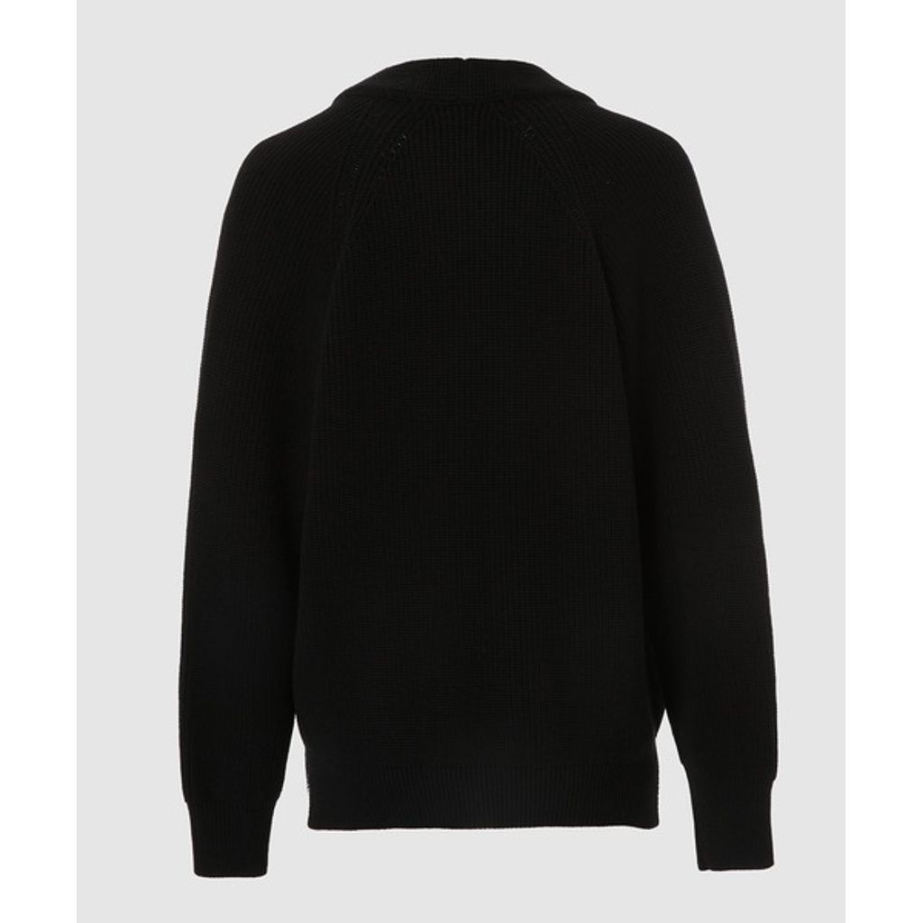 COMME des GARCONS HOMME BATONER W-NAME WOOL KNIT CARDIGAN（BLACK）