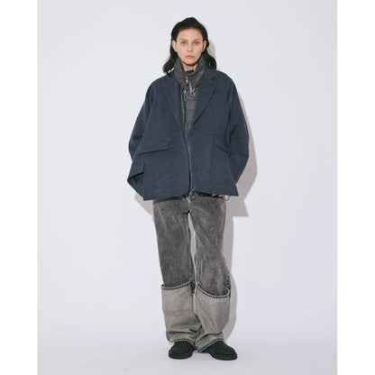 beautiful people selvedge denim flip hem pants blk bleach