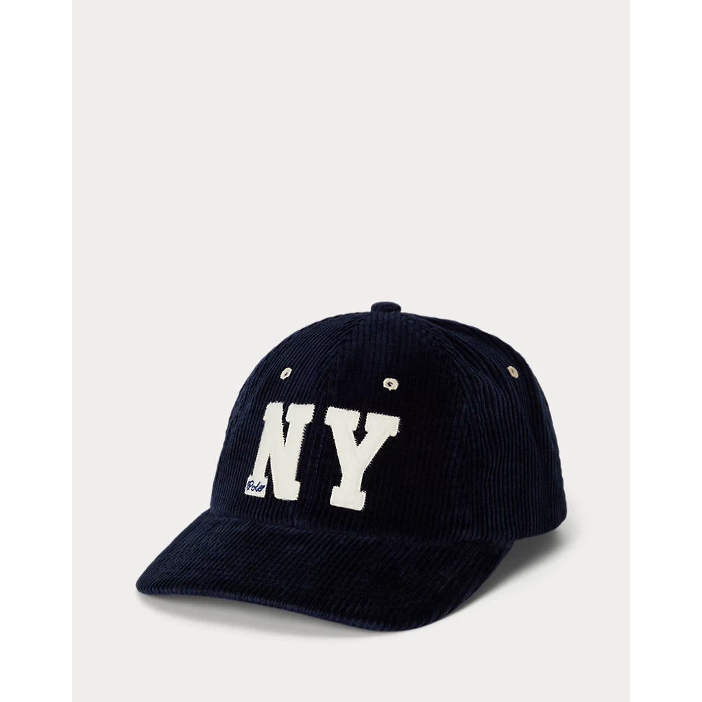 POLO RALPH LAUREN NY パッチ コーデュロイ ボール キャップ