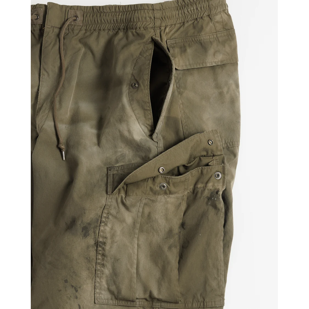 ANACHRONORM FADED CARGO EASY PANTS OLIVE