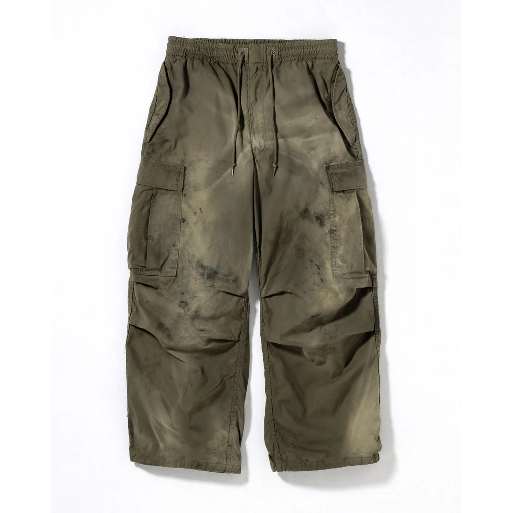 ANACHRONORM FADED CARGO EASY PANTS OLIVE