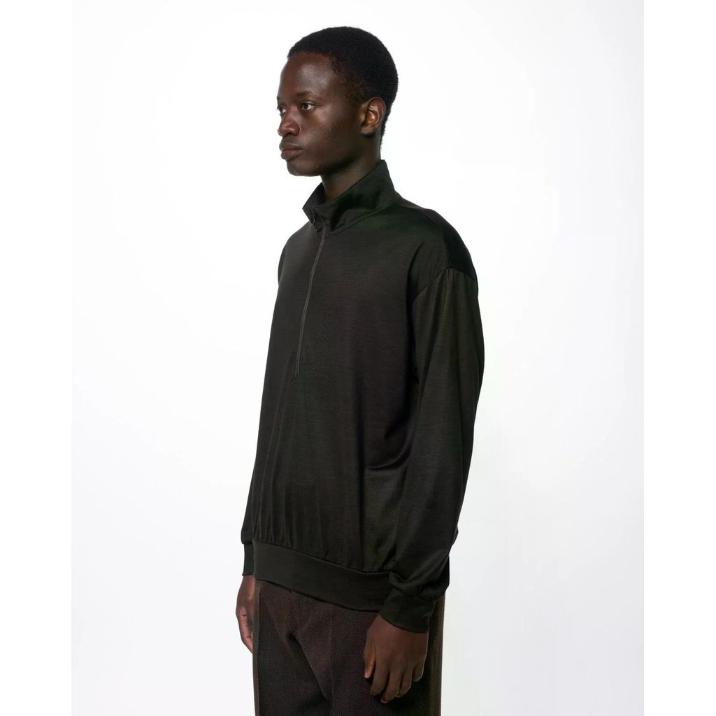 marka  Super 100s Washable Wool Jersey / Half-Zip Stand