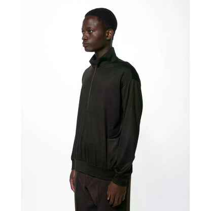 marka  Super 100s Washable Wool Jersey / Half-Zip Stand