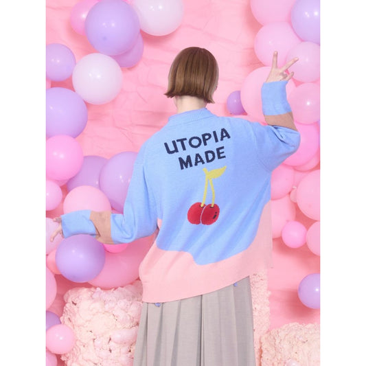 THOMAS MAGPIE logo knit cardigan