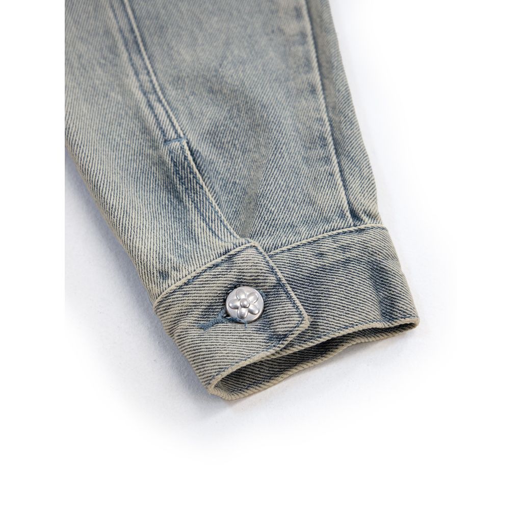 VANDY THE PINK RIDER DENIM JACKET（LIGHT WASH BLUE）