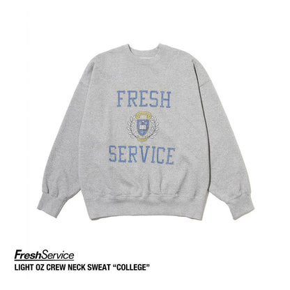 FreshService "LIGHT OZ CREW NECK SWEAT COLLEGE"