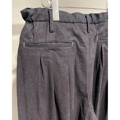 Y's for men INK-DYED HOUNDSTOOTH 12 TUCKS PANTS