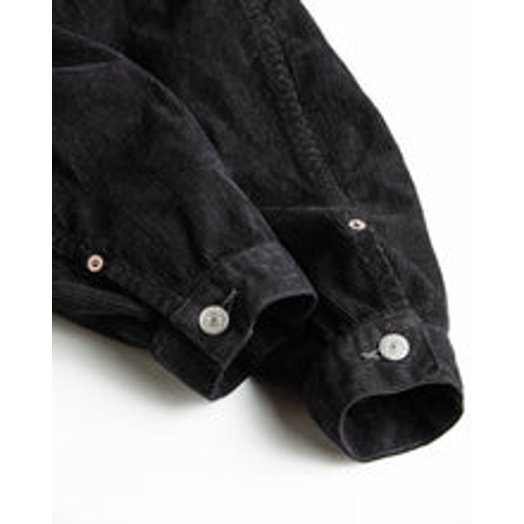 ANACHRONORM  SULFUR DYED CORDUROY FRONT TUCK JACKET SULFUR BLACK