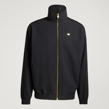 adidas Originals ファイヤーバード ルーズ ピンストライプ トラックトップ（Black）