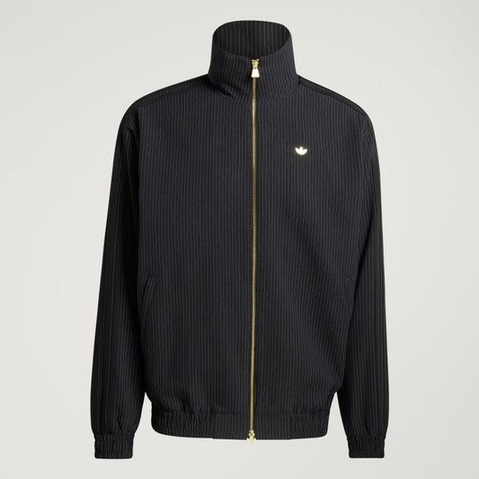 adidas Originals ファイヤーバード ルーズ ピンストライプ トラックトップ（Black）