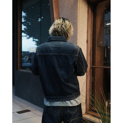 ANACHRONORM DAMAGED DENIM JACKET DARK INDIGO