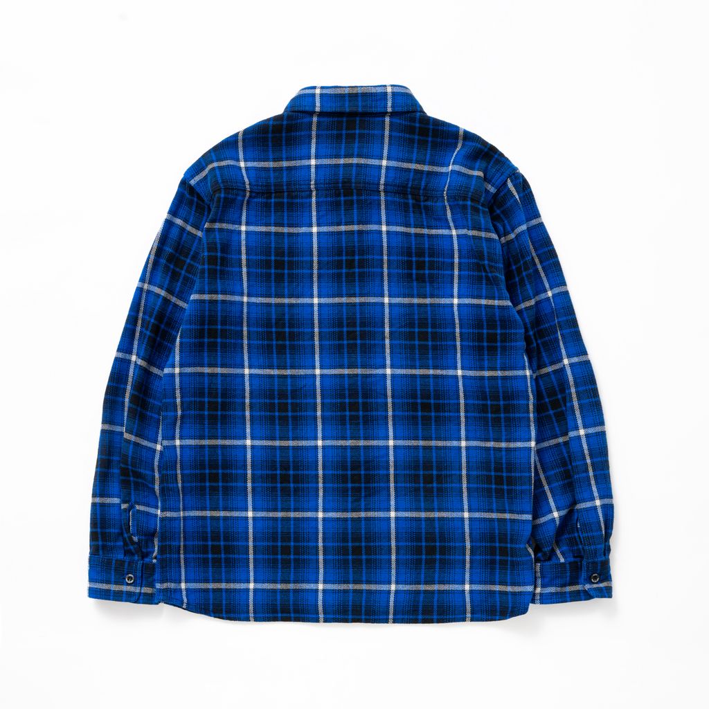 RATS COTTON FLANNEL BLUE CHECK SHIRT