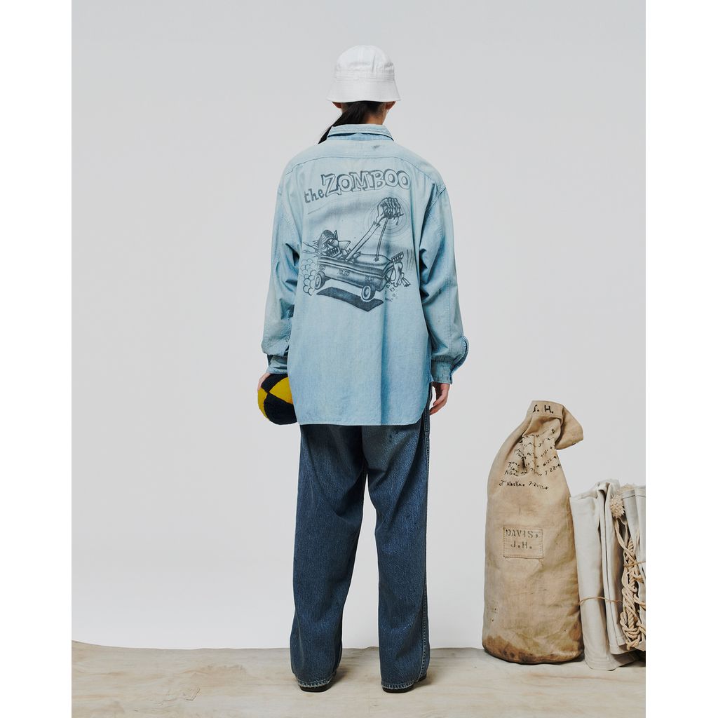 BOWWOW SKETCH ZOMBOO USN CHAMBRAY SHIRT AGED