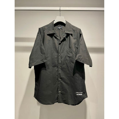 COMME des GARCONS HOMME コットンエステルブロード 製品加工 シャツ（BLACK）