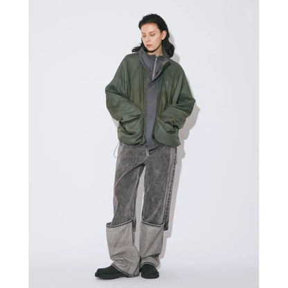 beautiful people selvedge denim flip hem pants blk bleach