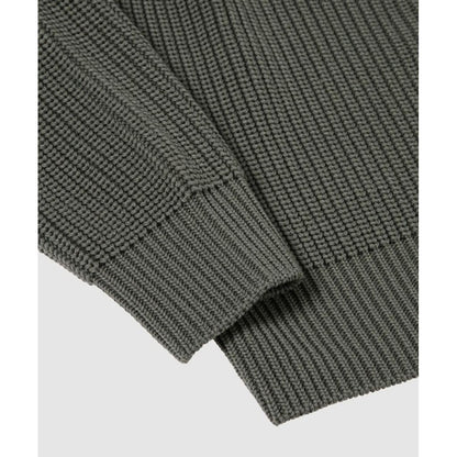 COMME des GARCONS HOMME BATONER W-NAME WOOL KNIT ZIP CARDIGAN（KAHKI）