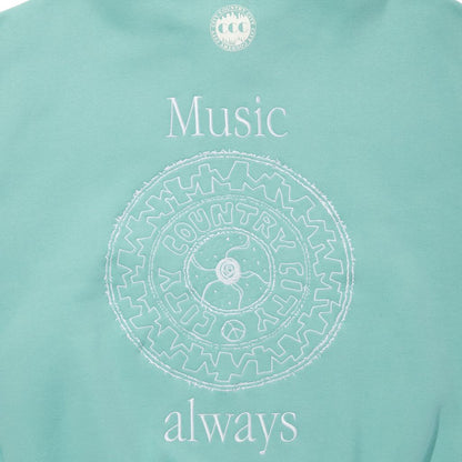 CITY COUNTRY CITY EMBROIDERED LOGO HAFE ZIP SWEATSHIRTS