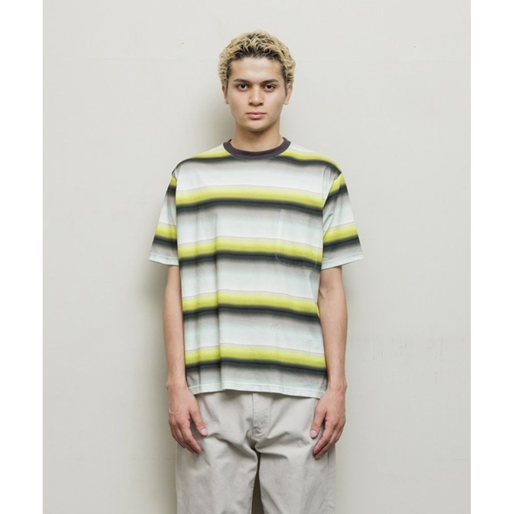 BAL GRADIENT STRIPE CREW NECK TEE