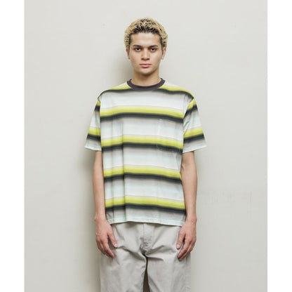 BAL GRADIENT STRIPE CREW NECK TEE