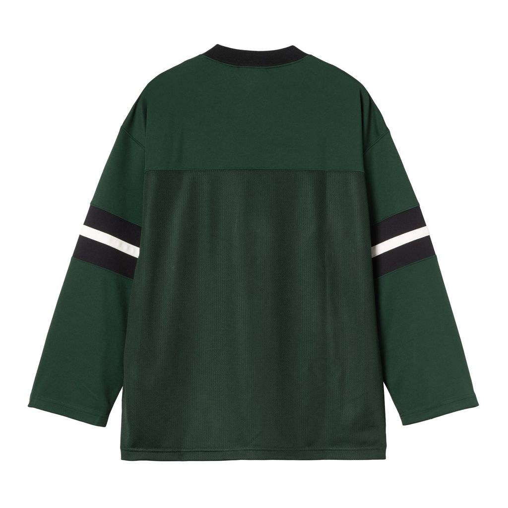CARHARTT WIP  WIP L/S DETROIT MESH T-SHIRT - Conifer / Black / Wax