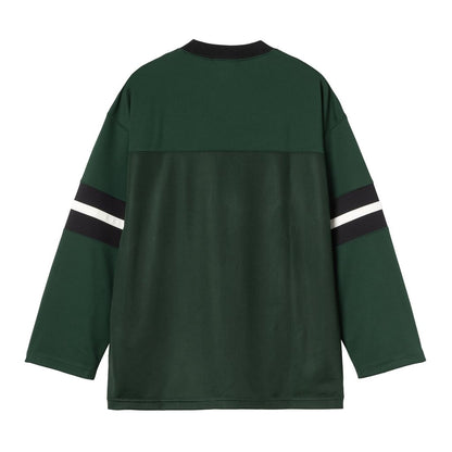 CARHARTT WIP  WIP L/S DETROIT MESH T-SHIRT - Conifer / Black / Wax