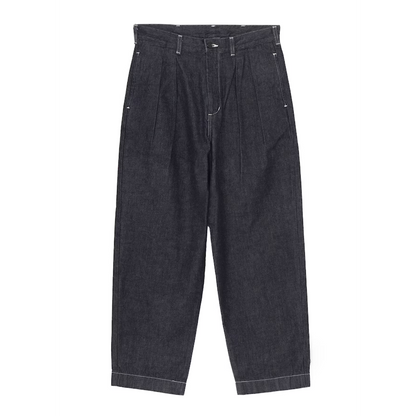 Ground Y×EDWIN 11oz INDIGO DENIM WIDE-TUCK PANTS WITH TAB DETAIL