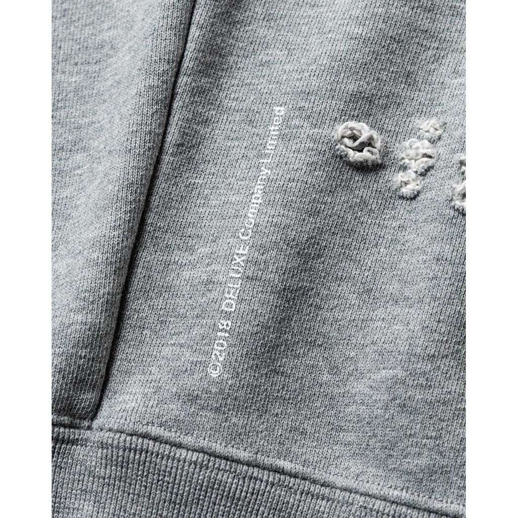 TIGHTBOOTH DAMAGE CREW SWEAT - TIGHTBOOTH x DELUXE