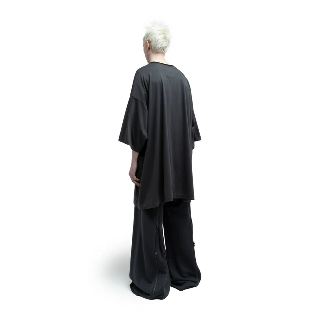 FUMITO GANRYU 2Way Mantle Tee - Black X Chacoal