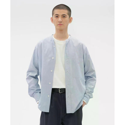MARGARET HOWELL COTTON HAIRLINE STRIPE SHIRT