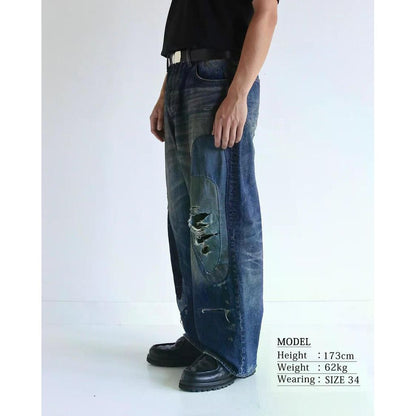 ANACHRONORM REMAKED WIDE 5P DENIM PANTS INDIGO