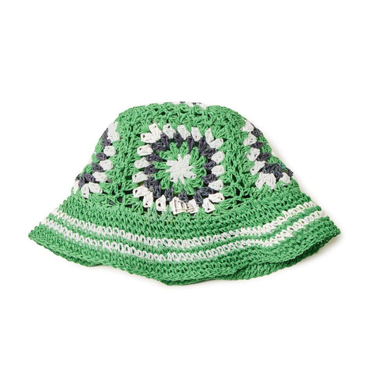 NEW ERA クロシェ ニットバケット ペーパー グリーン