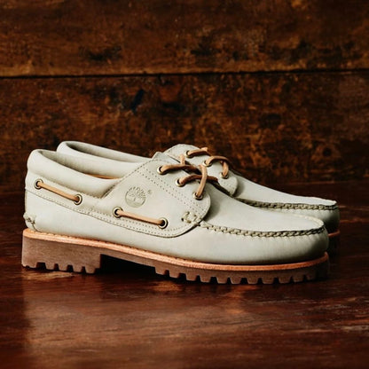 Timberland スリーアイ(3eye) ラグ ハンドソーン ボート シューズ メンズ (ライトベージュ）