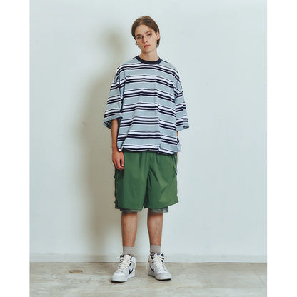 is-ness BALLOON BORDER T-SHIRT