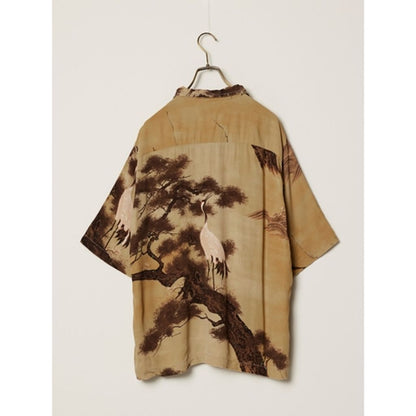 【予約商品】REMI RELIEF RN30389013 鶴柄アロハシャツ 26ss