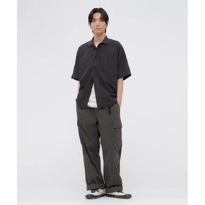 MHL. WASHED COTTON NYLON TROUSERS