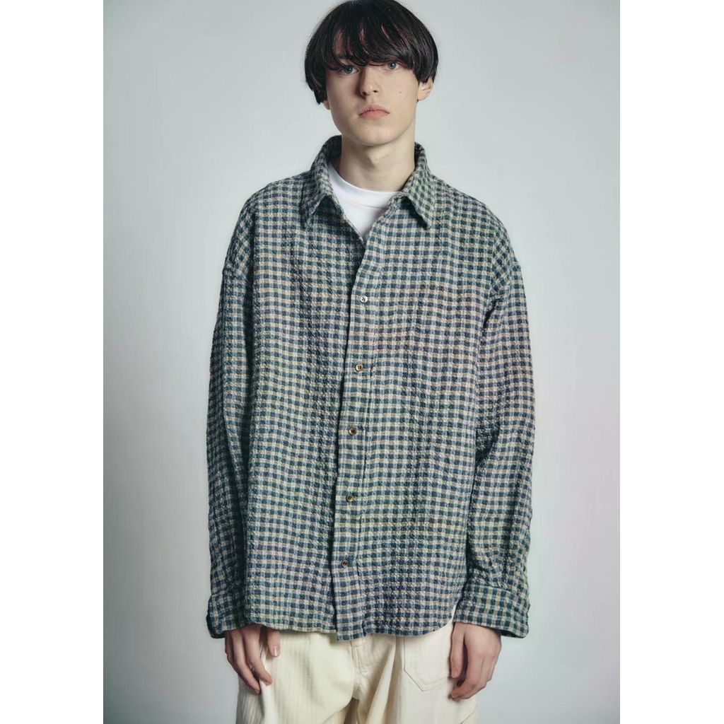 is-ness Ripple Check Shirt