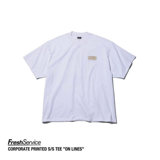 FreshSevice "CORPORATE PRINTED S/S TEE ON LINES"
