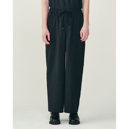 marka Wool seersucker / Wide Cylinder Fit Easy Pants