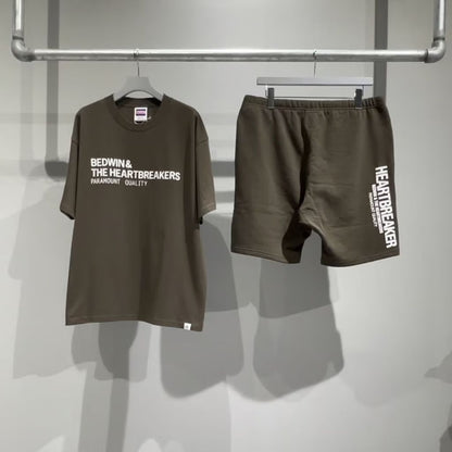 BEDWIN & THE HEARTBREAKERS LINEAGE Ex. SWEAT SHORTS （OLIVE)