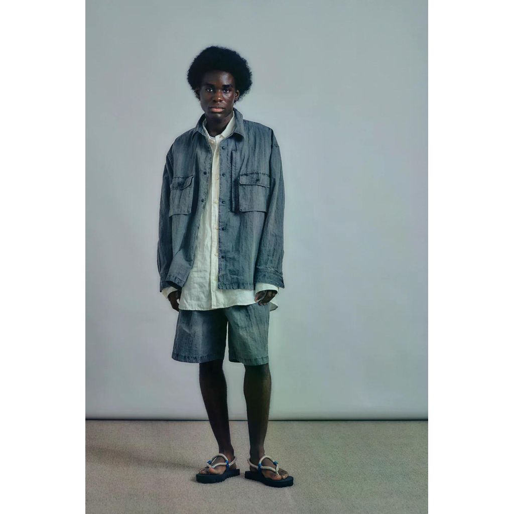 is-ness Pigment-Dyed long-Sleeve Shirt