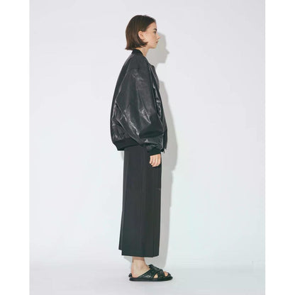 beautiful people light lamb leather fanshape MA-1blouson