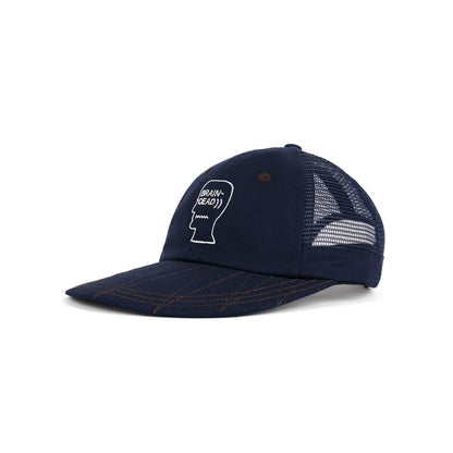 BRAIN DEAD  Logohead Long Brim Mesh Panel Hat