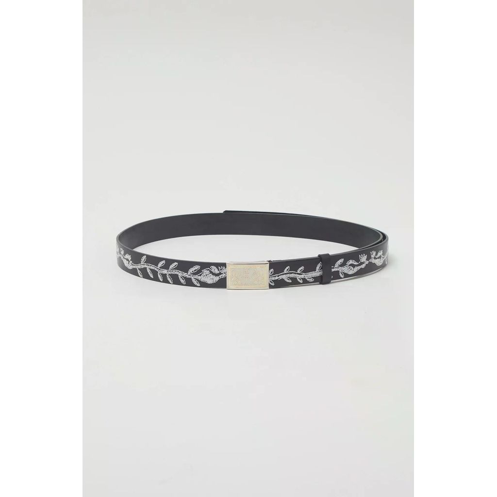 SHINYAKOZUKA PICTURESQUE OJISAN BELT WITH EMBROIDERY – MAROON WEBSTORE