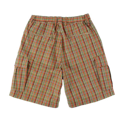 SON OF THE CHEESE Traditional Check Cargo Shorts