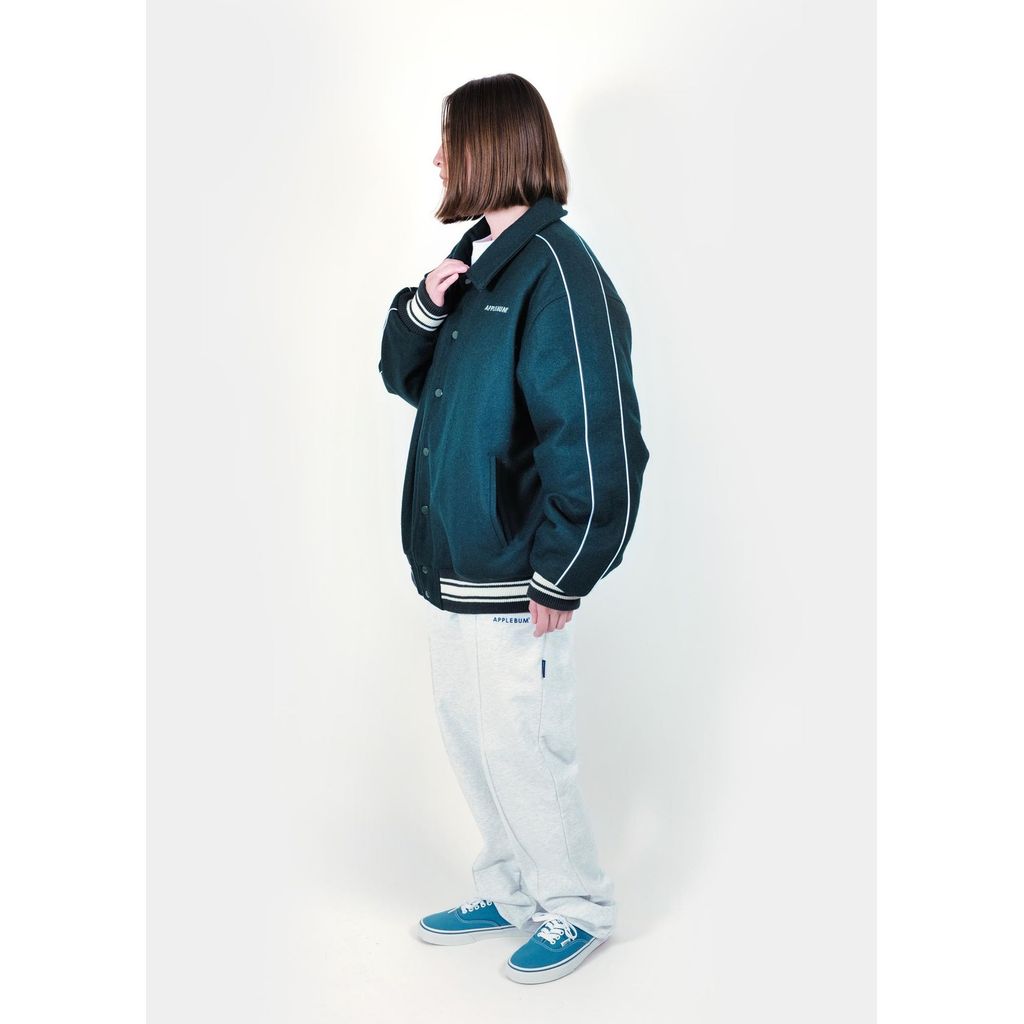 APPLEBUM COLLARED MELTON STADIUM JACKET / 2520604