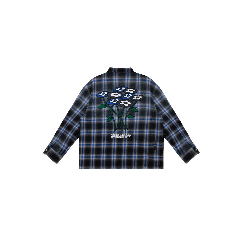 VANDY THE PINK BRUSHED FLANNEL SHIRT（BLUE）